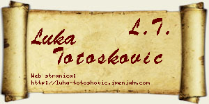 Luka Totošković vizit kartica